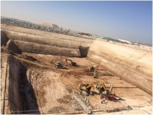 Dewatering solution for construction of a Sea Intake Structure
