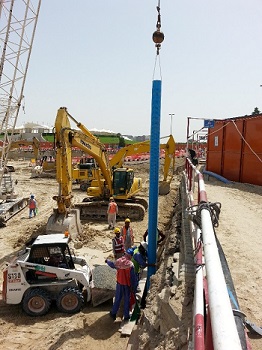 Deep Well Dewatering Installation Deepwell Dewatering to build one of the UAE’s most prestigious bank.